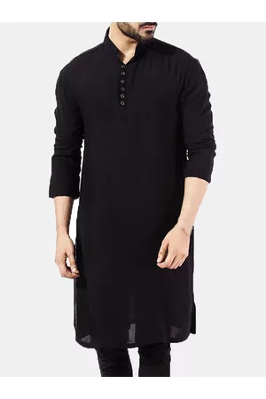 Newchic Mens Pathani Kurta Pajama Indian Long T-shirts Cotton Ethnic Suit Solid Autumn Long Sleeve Top
