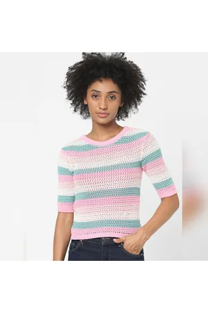 Buy Multi-coloured Crochet Knit Top for Women, ONLY