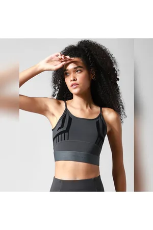 Black Seamless Co-ord Sports Bra|161357701