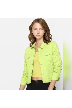 Neon yellow hot sale denim jacket