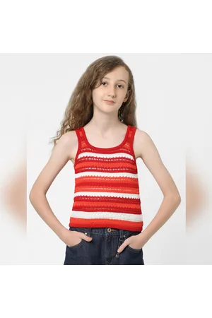 Crochet Tops in the color multicolor for Kids on sale