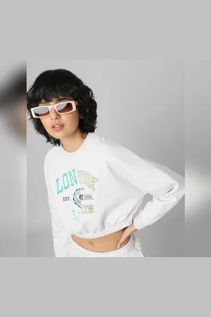 ONLY Grey Cropped Co-ord Sweatshirt