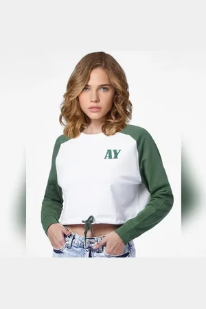 ONLY Green Colourblocked Sweatshirt