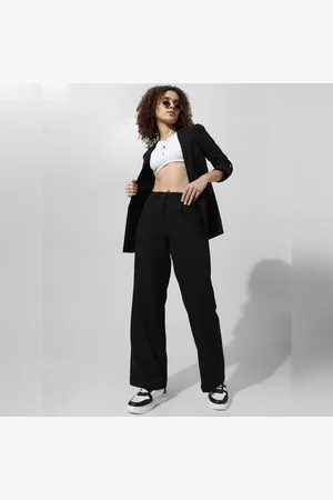 ONLY Black High Rise Wide Leg Pants