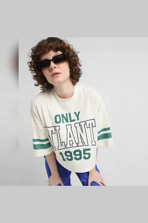 ONLY Off-White Printed Oversized T-shirt