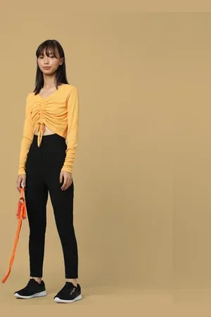 ONLY Black High Rise Zip Skinny Leggings