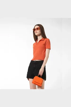 ONLY Orange Polo T-shirt