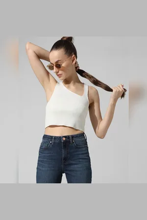 ONLY White Rib-Knit Vest Top