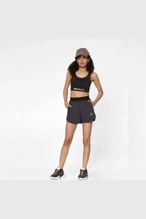 ONLY ONLY Black Mid Rise Loose Fit Running Shorts