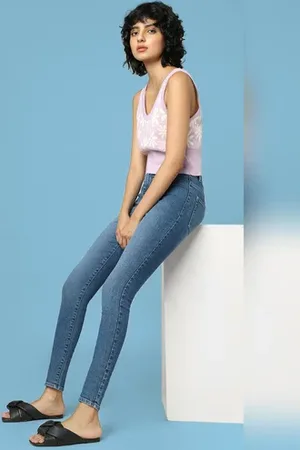 ONLY Blue High Rise Washed Skinny Jeggings