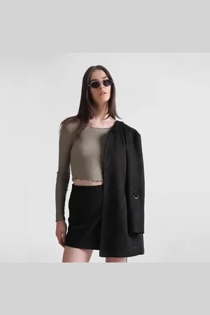ONLY Olive Ribbed Cropped Top