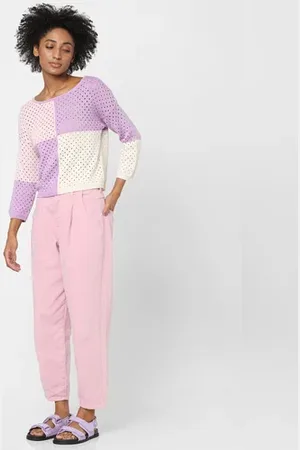 ONLY Purple Knit Cut Work Jumper