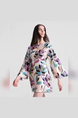 ONLY Beige All Over Print Mini Dress