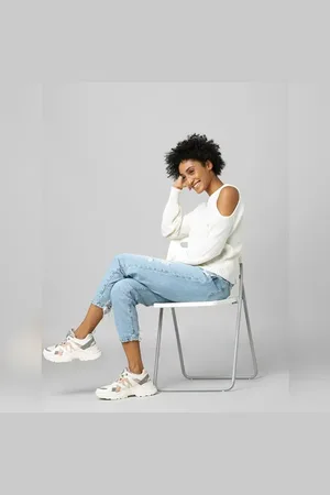 ONLY White Cut-Out Detail Pullover