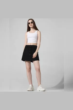 ONLY Black High Rise Denim Skorts