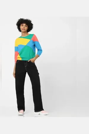ONLY Green Colourblocked Pullover