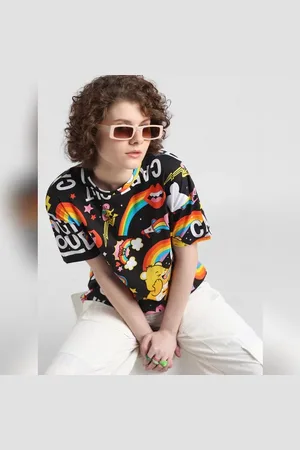 ONLY Black Oversized Printed T-shirt