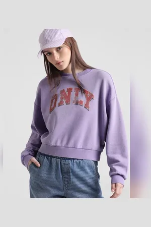 ONLY Purple Acid Washed Sweatshirt