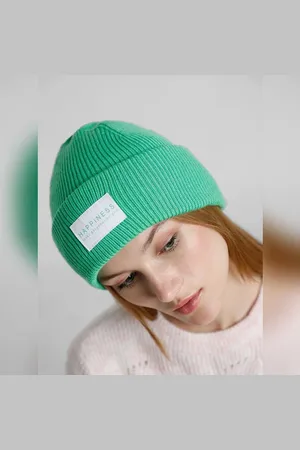 ONLY Green Ribbed Beanie