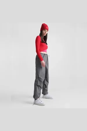 ONLY Dark Grey Mid Rise Parachute Pants