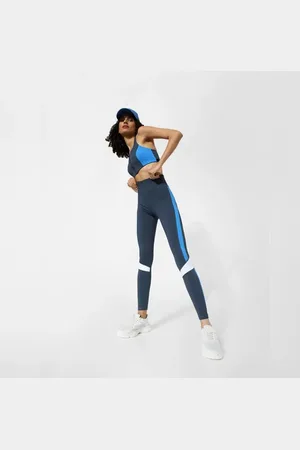 ONLY ONLY Blue High Rise Colourblocked Training Tights