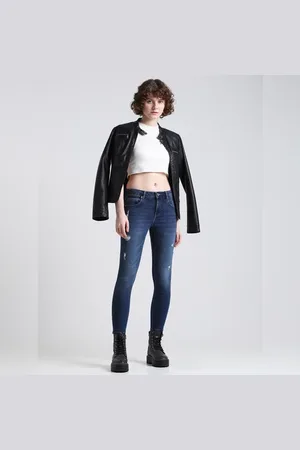 ONLY Dark Blue Mid Rise Push up Skinny Jeans