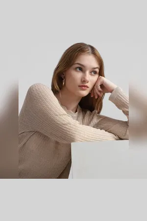 ONLY Beige Shimmer Pullover