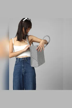 ONLY Black Printed Canvas Shopper