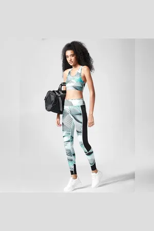 ONLY ONLY Blue High Rise Printed Co-ord Training Tights