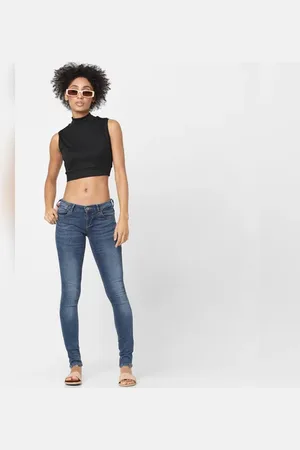 ONLY Blue Mid Rise Skinny Jeans