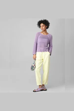 ONLY Purple Cut-Out Pullover