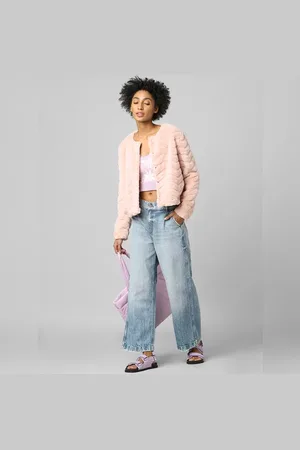 ONLY Pink Faux Fur Jacket