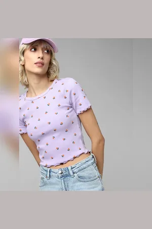 ONLY Purple Textured Knit Top