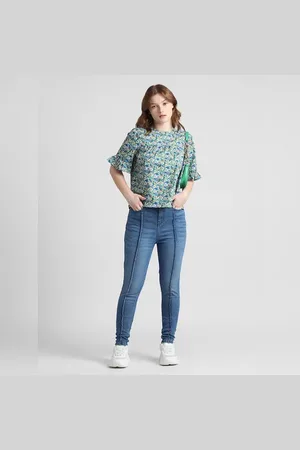 ONLY Blue High Rise Piper Stretch Skinny Jeans