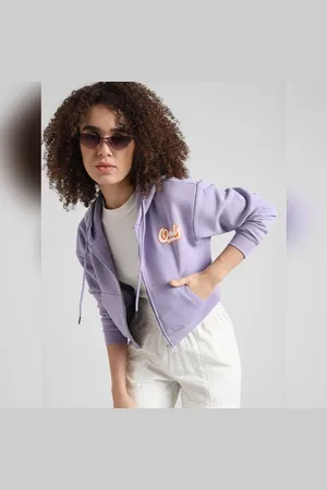 ONLY Lavender Zip-Up Hooded Sweatshirt