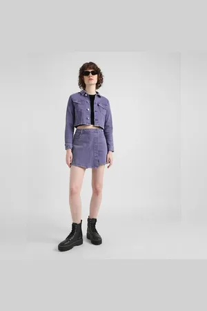 ONLY Blue High Rise Washed Denim Skorts