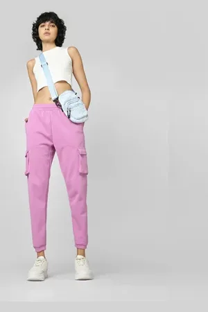 ONLY Pink Mid Rise Cargo Joggers