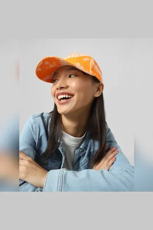 ONLY Orange Paisley Printed Cap