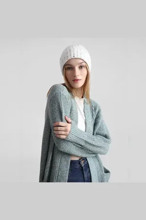ONLY Green Long Front Open Cardigan