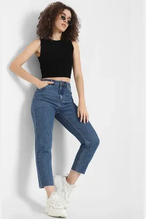 ONLY Blue High Rise Mom Fit Jeans