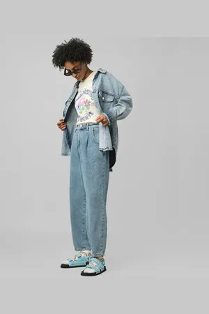 ONLY Blue High Rise Balloon Jeans