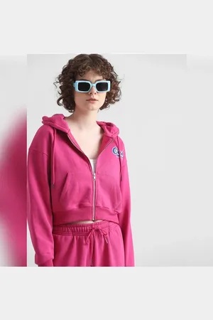 ONLY Pink Relaxed Fit Zipped Hoodie