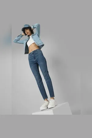 ONLY Blue Mid Rise Skinny Jeans