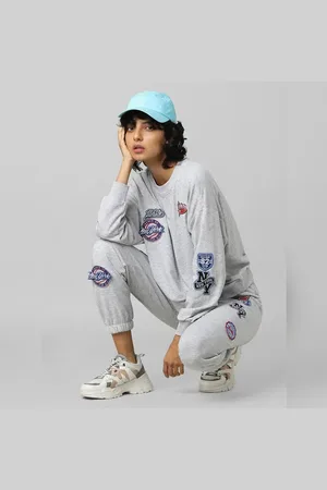 ONLY Grey Badge Print Co-ord Sweatshirt