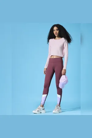ONLY Purple High Rise Colourblocked Training Tights