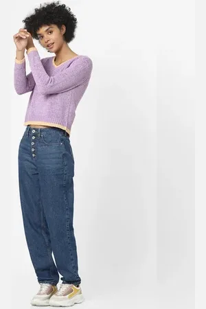 ONLY Purple V-Neck Pullover