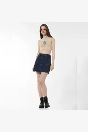 ONLY Dark Blue High Rise Denim Skorts