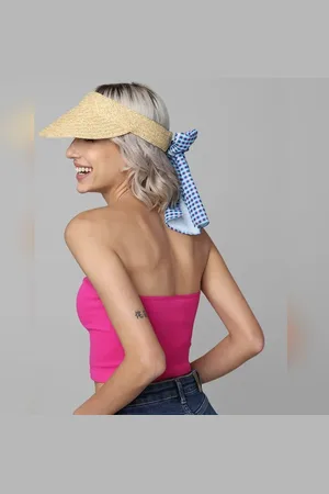 ONLY Beige Straw Sun Visor Cap