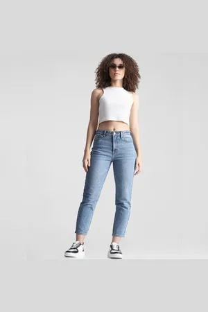 ONLY Light Blue High Rise Mom Fit Jeans