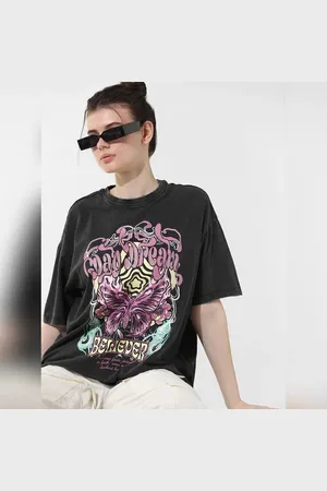 ONLY Black Graphic Print Oversized T-shirt